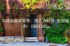 华体会赔率矩阵：西乙冲刺周·签到福利 · D602180