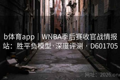b体育app｜WNBA季后赛收官战情报站：胜平负模型·深度评测 · D601705