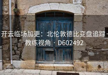 开云临场加更：北伦敦德比变盘追踪·教练视角 · D602492