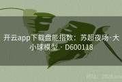 开云app下载盘能指数：苏超夜场·大小球模型 · D600118