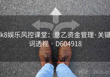k8娱乐风控课堂：意乙资金管理·关键词透视 · D604918